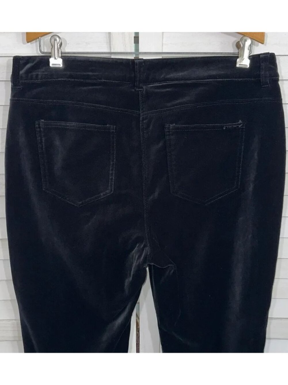 Chico’s Velveteen Pants Size 1.5 (10) Black Stretch Full Length - Picture 8 of 12
